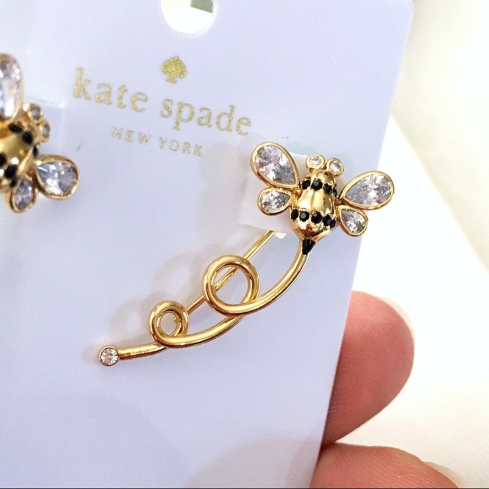 ♠️ Kate Spade Bee Ear Pin Earrings - Picture 3 of 4